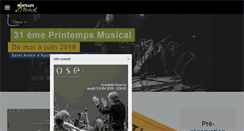 Desktop Screenshot of printempsmusical.com